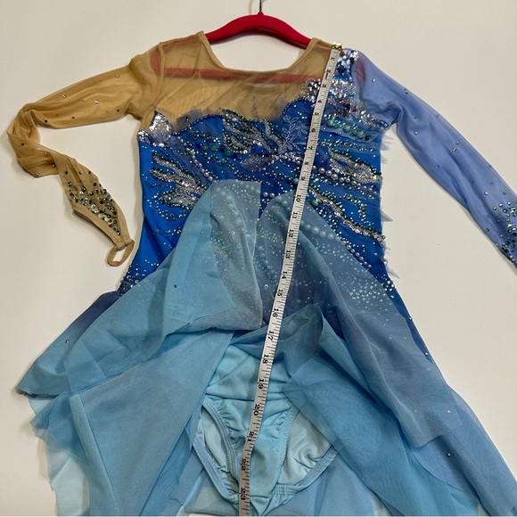 New Figure Skating Dress Size 12 (7~10T) with Hair Scrunchies (130~140cm) - Picture 8 of 11